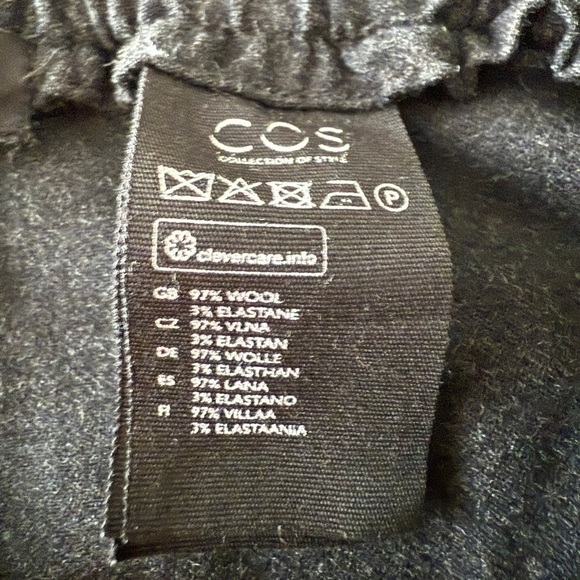 Cos Women's Wool Blend Bull on Cropped Jogger Pants - 4 - Picture 6 of 9